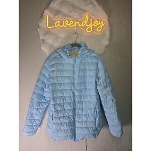 Thereabouts Puffer Jacket Coat Girls XL 18 - 20 Husky Blue Winter Fall Ski Snow